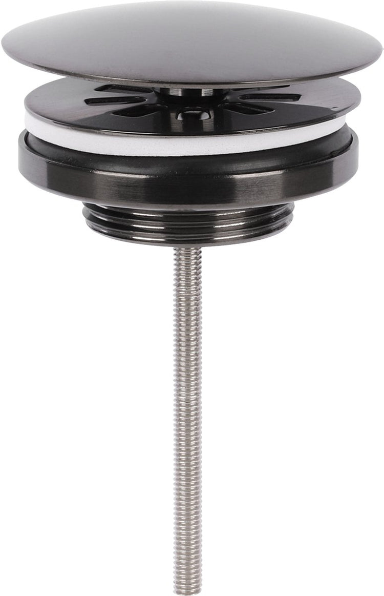 Differnz afvoerplug gun metal â€“ always open â€“ ã˜ 72 mm â€“ met schroef