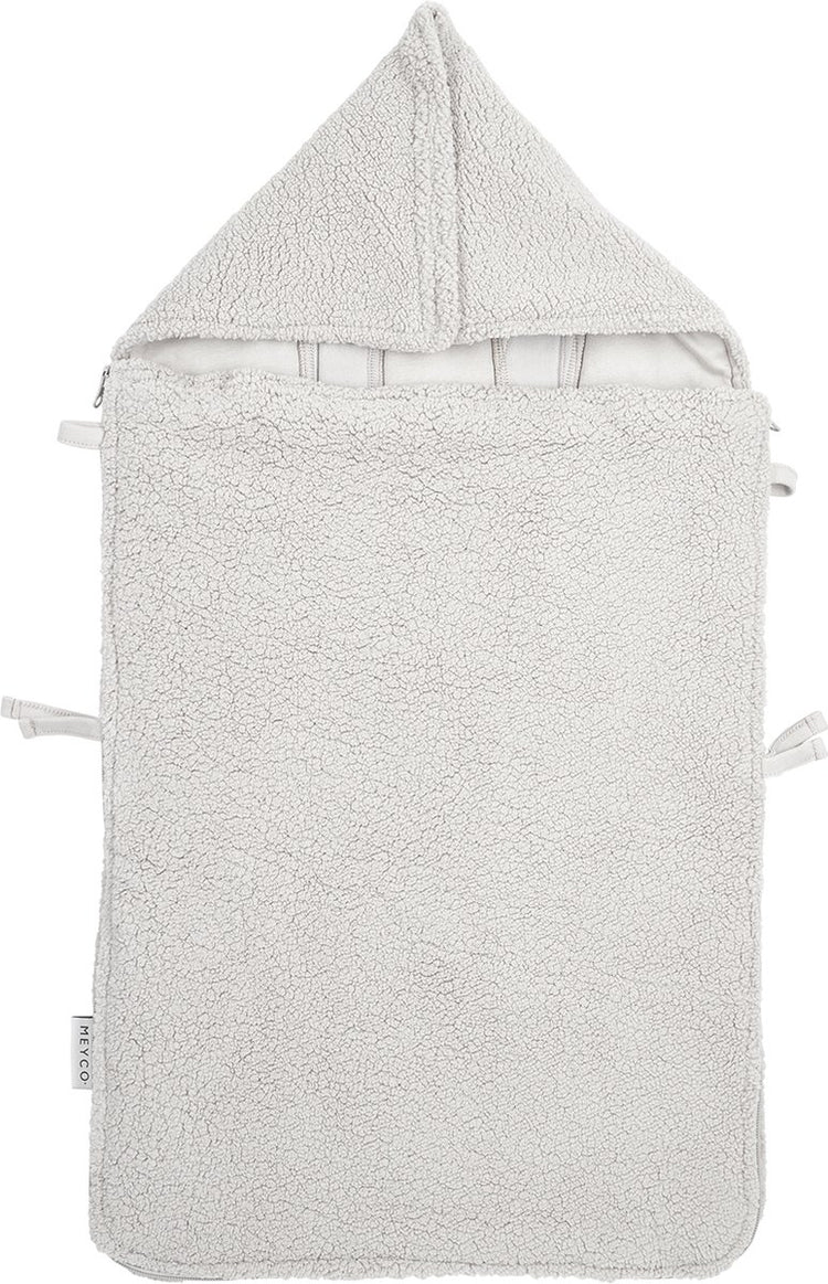Meyco baby teddy voetenzak - greige - 40x82cm