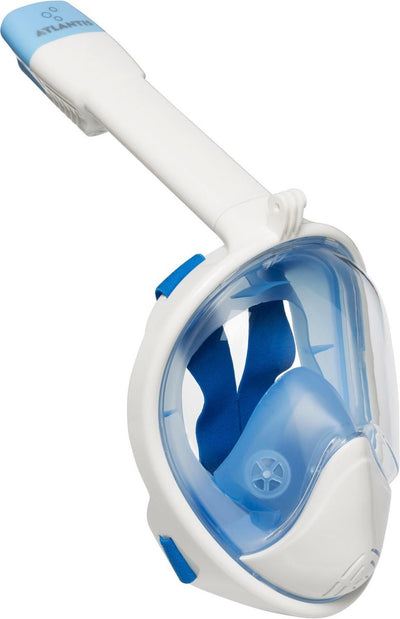 Atlantis snorkelmasker 2.0 - duikbril - snorkel - snorkelset - full face masker - volwassenen - wit blauw - l xl
