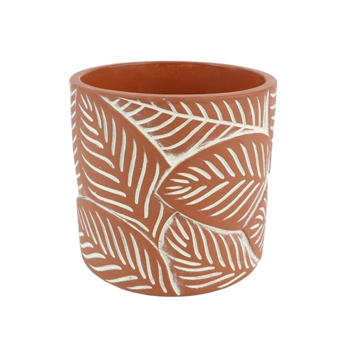 Hbx natural living bloempot follo ø13.8xh13cm terracotta