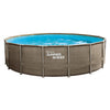 Summer waves zwembad elite frame 488 x 122 cm dark triple basketweave + filterpomp