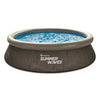 Summer waves zwembad quick set 305 x 76 cm dark double rattan + filterpomp