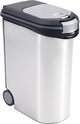 Curver voedselcontainer hond of kat - 54l - 20kg - 49x28x60,5cm - metallic