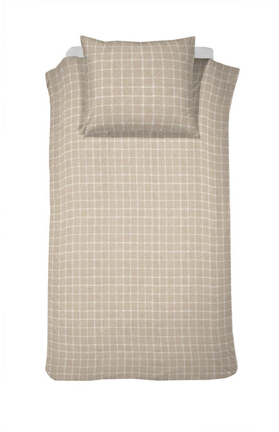 Cinderella dekbedovertrek carre flanel - naturel - 140x220