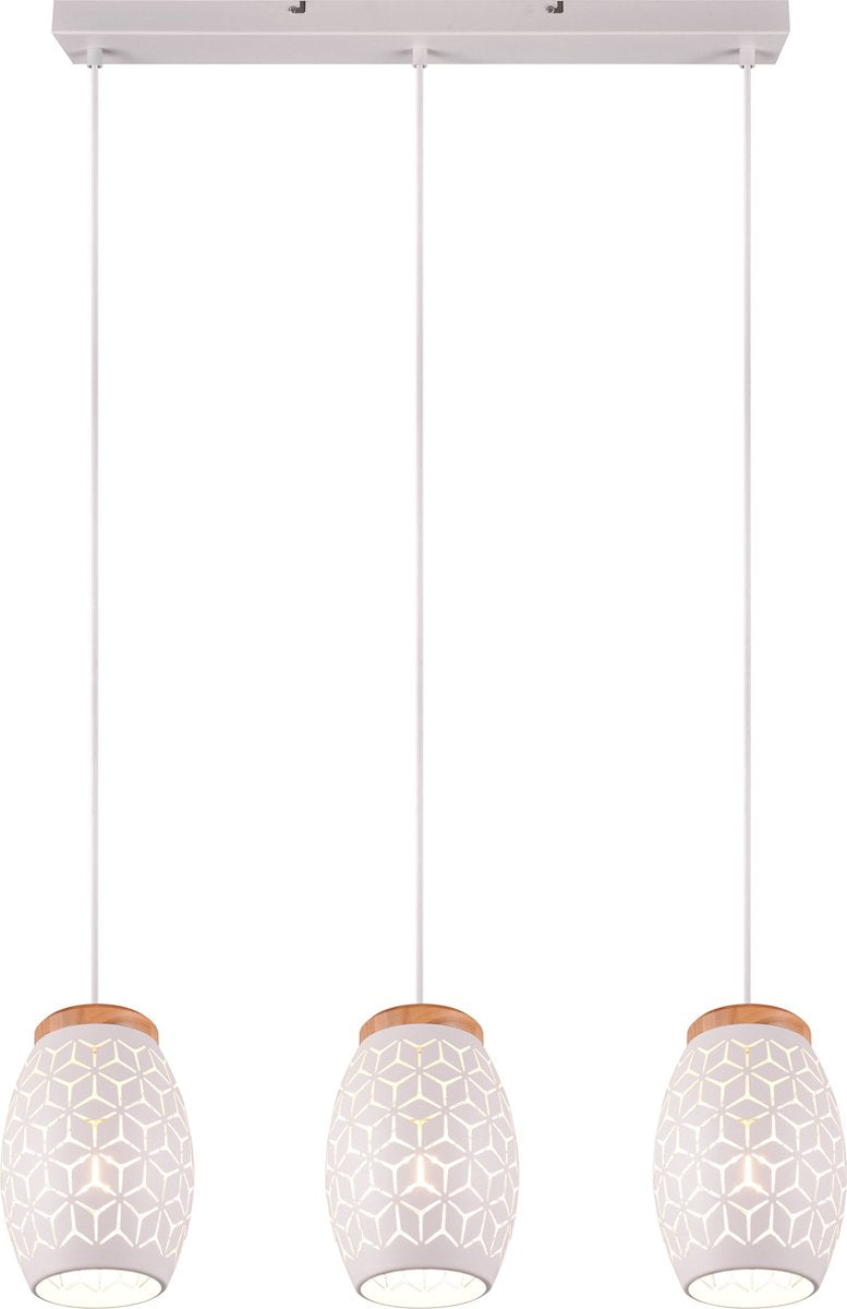 Rl live your light reality bidar - hanglamp - wit mat - excl. 3x e27 28w