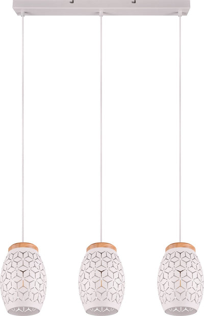 Rl live your light reality bidar - hanglamp - wit mat - excl. 3x e27 28w