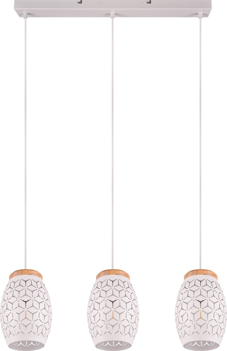 Rl live your light reality bidar - hanglamp - wit mat - excl. 3x e27 28w