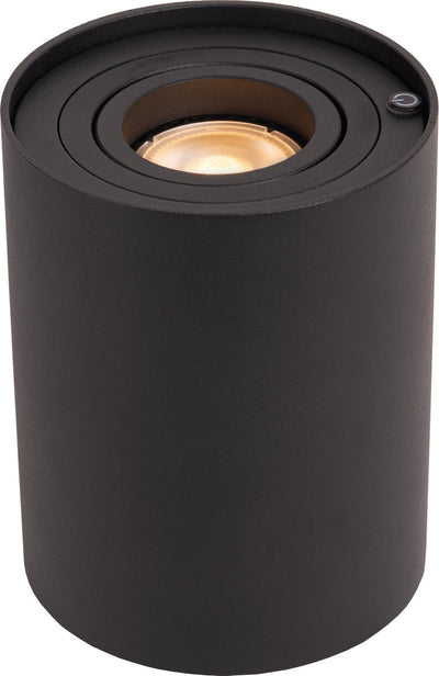 Lucide tube - tafellamp - ø 9,6 cm - led 3 stepdim - gu10 - 1x5w 2700k - zwart