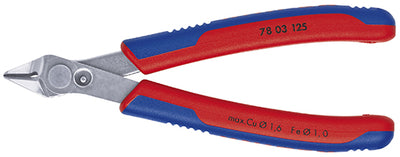 Knipex electronic super knips 78 03 125 elektronica-tang (blauw)
