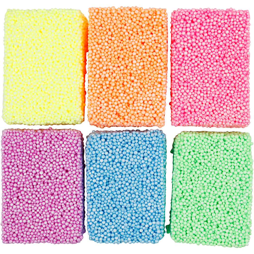 Creativ company soft foam clay neon kleuren, 6x10gr.