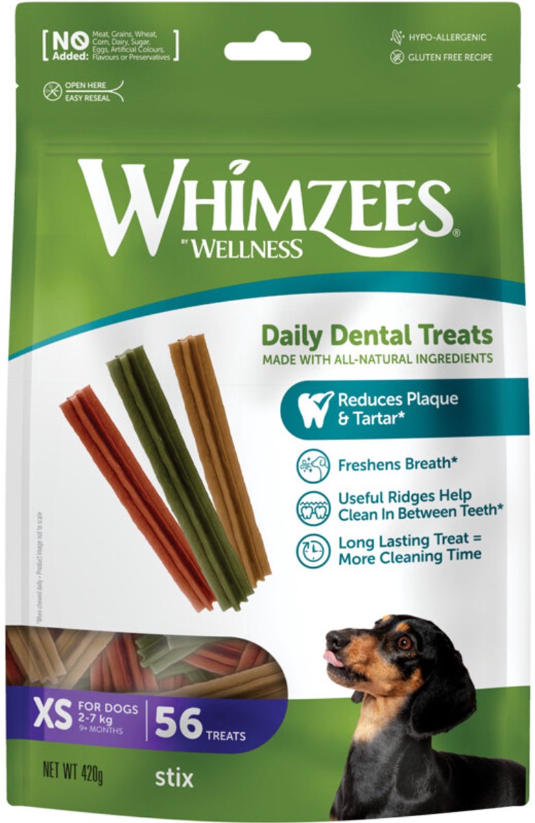 Whimzees stix hondensnack - 8 cm - 48 stuks