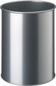 Durable papierbak 15 liter rond zilver