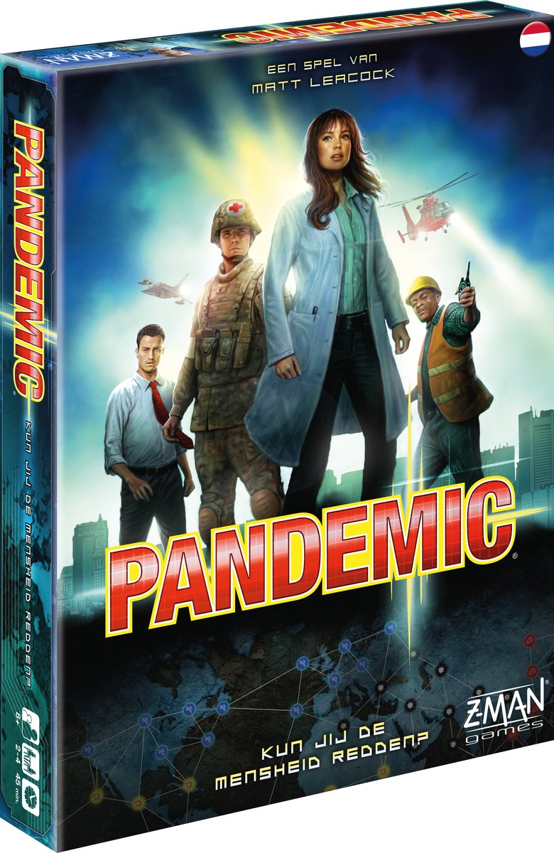 Z-man games pandemic - strategisch bordspel voor 2-4 spelers - vanaf 8 jaar