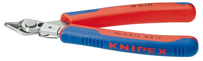 Knipex electronic super knips 78 13 125 elektronica-tang (rood blauw)
