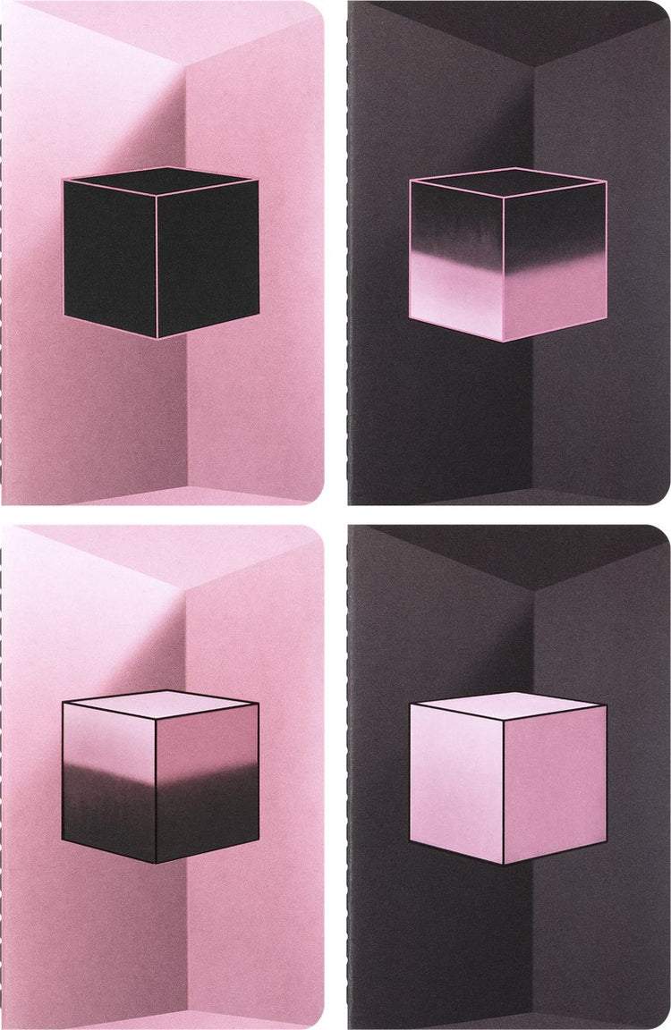 Moleskine limited edition - blackpink - cahier schrift pocket (9x14cm) - set van 4 stuks