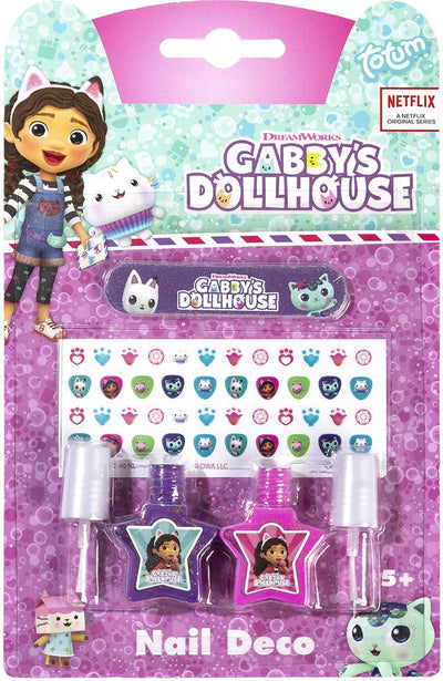 Totum gabby's poppenhuis nagel deco set kinder nagellak junior- kids beauty speelgoed vanaf 3 jaar gabby's dollhouse