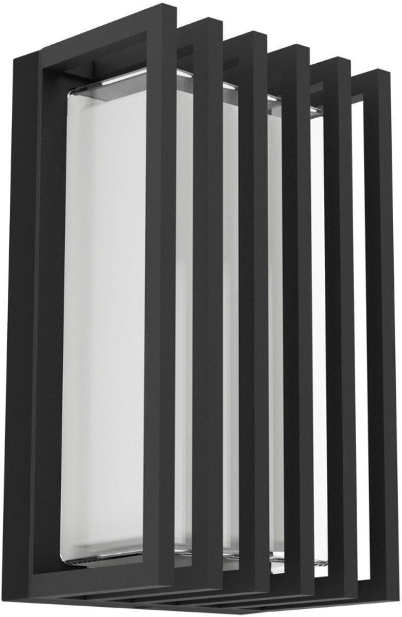 Eglo genovese wandlamp buiten - 24 cm - zwart helder - instelbaar wit licht (warm, neutraal en daglicht)