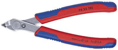 Knipex electronic super knips 78 23 125 elektronica-tang (rood blauw)