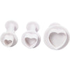 Creativ company uitsteekvormen met stempel, hart, d 2+2,3+3 cm, wit, 3 stuk 1 doos