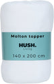 Hush. living hush living molton topperbeschermer - 80%katoen 20%polyester - uitstekende vochtopname - vormvast - comfort en duurzame bescherming - 140x200+15cm