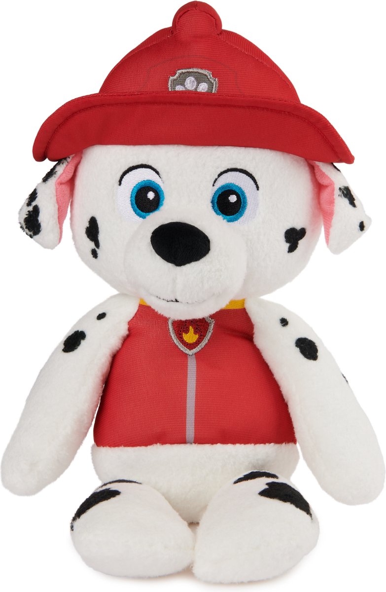 Paw patrol - gund officiële marshall take-along buddy-knuffel hoogwaardig knuffeldier rood wit 33 cm