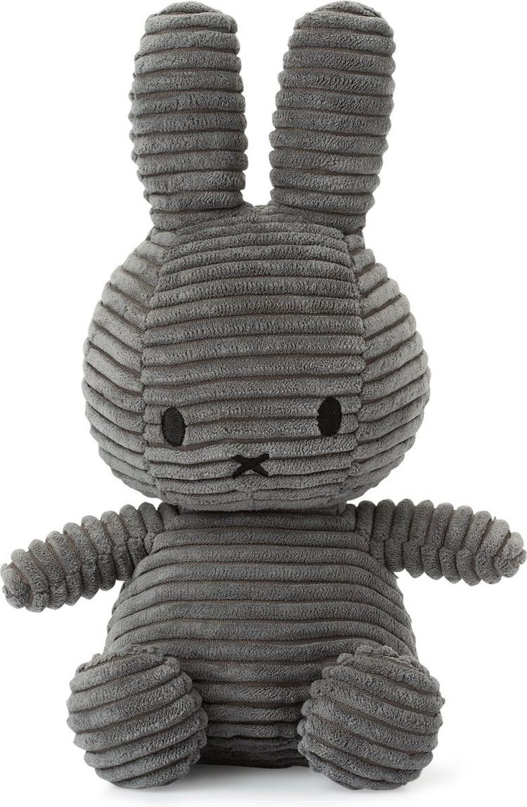 Bon ton toys nijntje - eco corduroy grey - 23 cm - 9