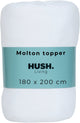 Hush. living hush living molton topperbeschermer - 80%katoen 20%polyester - uitstekende vochtopname - vormvast - comfort en duurzame bescherming - 180x200+15cm