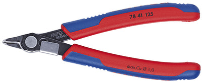 Knipex electronic super knips 78 41 125 elektronica-tang (rood blauw)