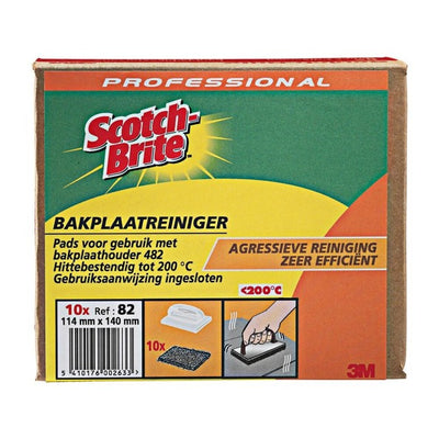 3m scotch-brite 82 bakplaatreiniger pads 114×140 mm (10 stuks)