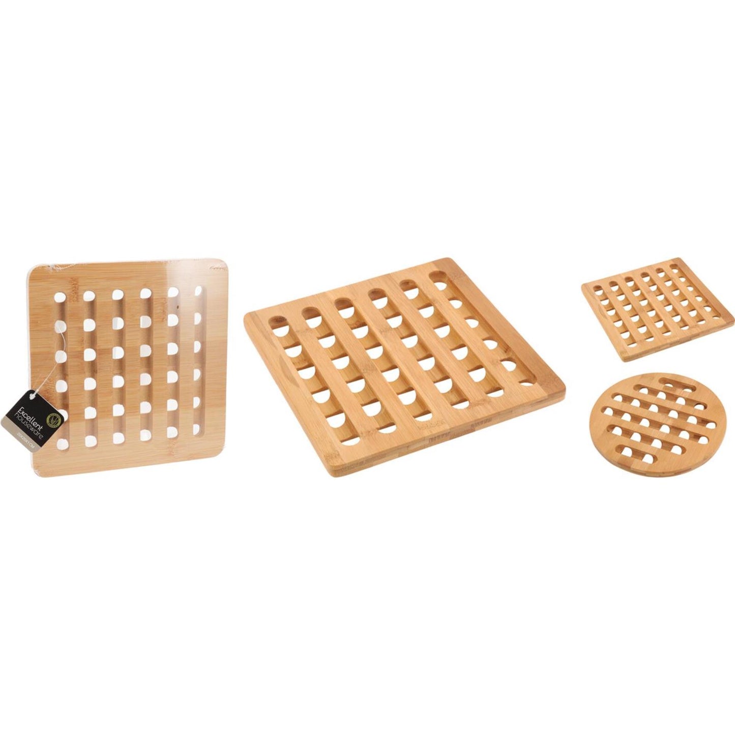Excellent houseware onderzetter bamboe fsc 20x20cm