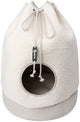 District 70 casa teddy - trendy kattenhuis van superzachte stof - afmetingen 45 x 45 x 60 cm - cream