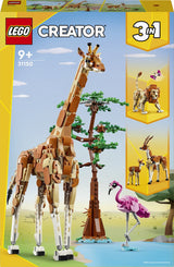 Lego creator 3in1 safaridieren speelgoed set met giraffe, gazelles en leeuw 31150 - afbeelding 1