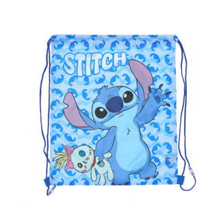 Stitch gym-zwemtas blauw 40x35 cm | 3 stuks
