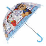 Paw patrol kinderparaplu 69 cm blauw transparant - afbeelding 1
