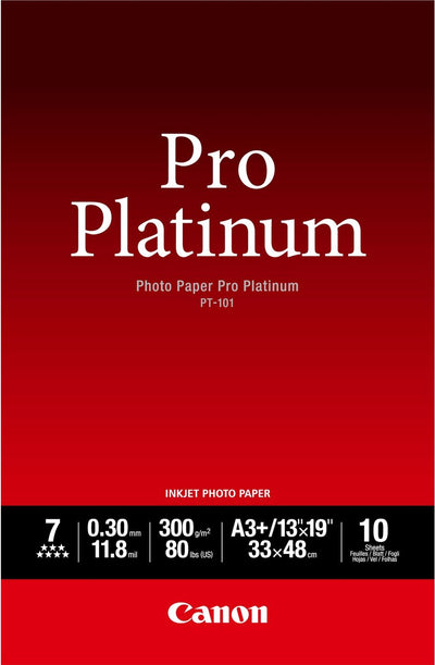 Canon pt-101 pro platinum fotopapier - a3 10 vellen