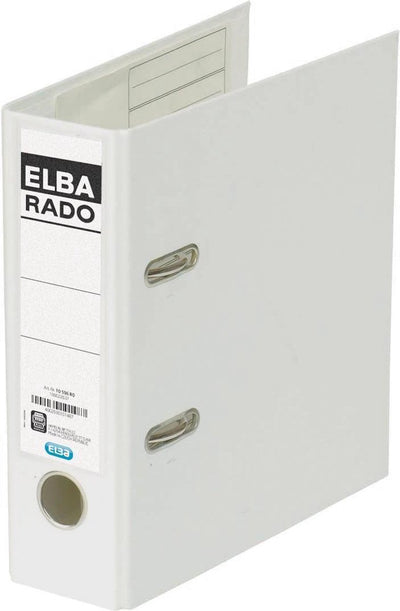 Elba ordner rado plast a5 karton, pp (polypropeen) wit staand 2-rings 1 stuk