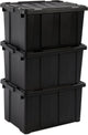 Iris powerbox robuust opbergbox - 68l - 100% recycled kunststof - zwart - set van 3