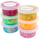 Creativ company glitter clay 6x20 ml basiskleuren