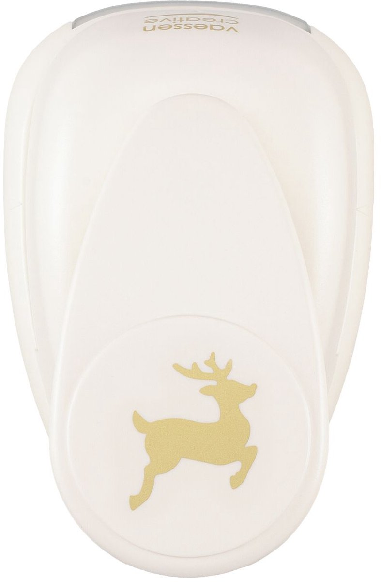 Vaessen creative pons - figuurpons - rendier - 3,5 x 4,5 cm