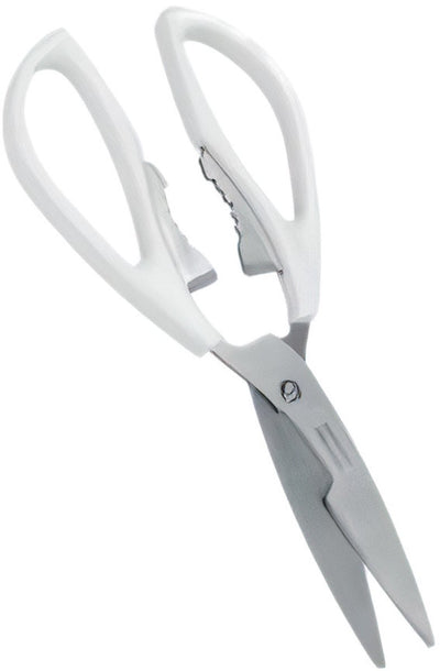 Metaltex - keukenschaar - 21 cm - rvs - wit - zilver