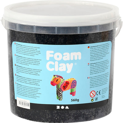 Foam clay - zwart, 560gr.