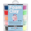 Foam clay foam klei - glitter kleuren, 10x35gr.