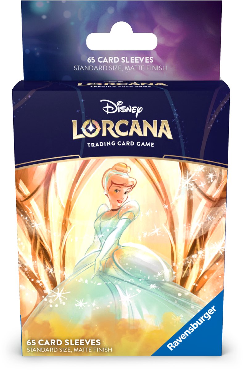 Disney lorcana ravensburger - : card sleeves cinderella (65x) - kaartbeschermers