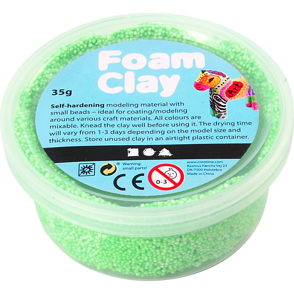 Foam clay - neon groen, 35gr.