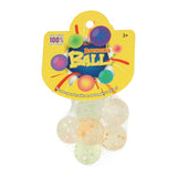 Stuiterballen transparant spikkel, 6st - afbeelding 1