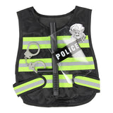 Politieset met knuppel handboeien, 4dlg. - afbeelding 1
