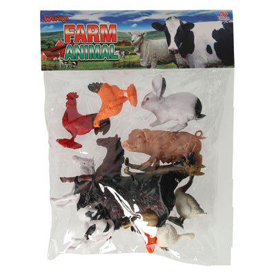 Lobbes speelgoed bv boerderijdieren, 10st.