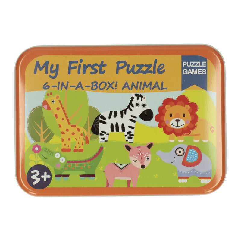 Mijn eerste 6 puzzels in blik - wilde dieren