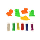 Lobbes kleiset in opbergbox dino vormen - 6 kleuren klei - afbeelding 3