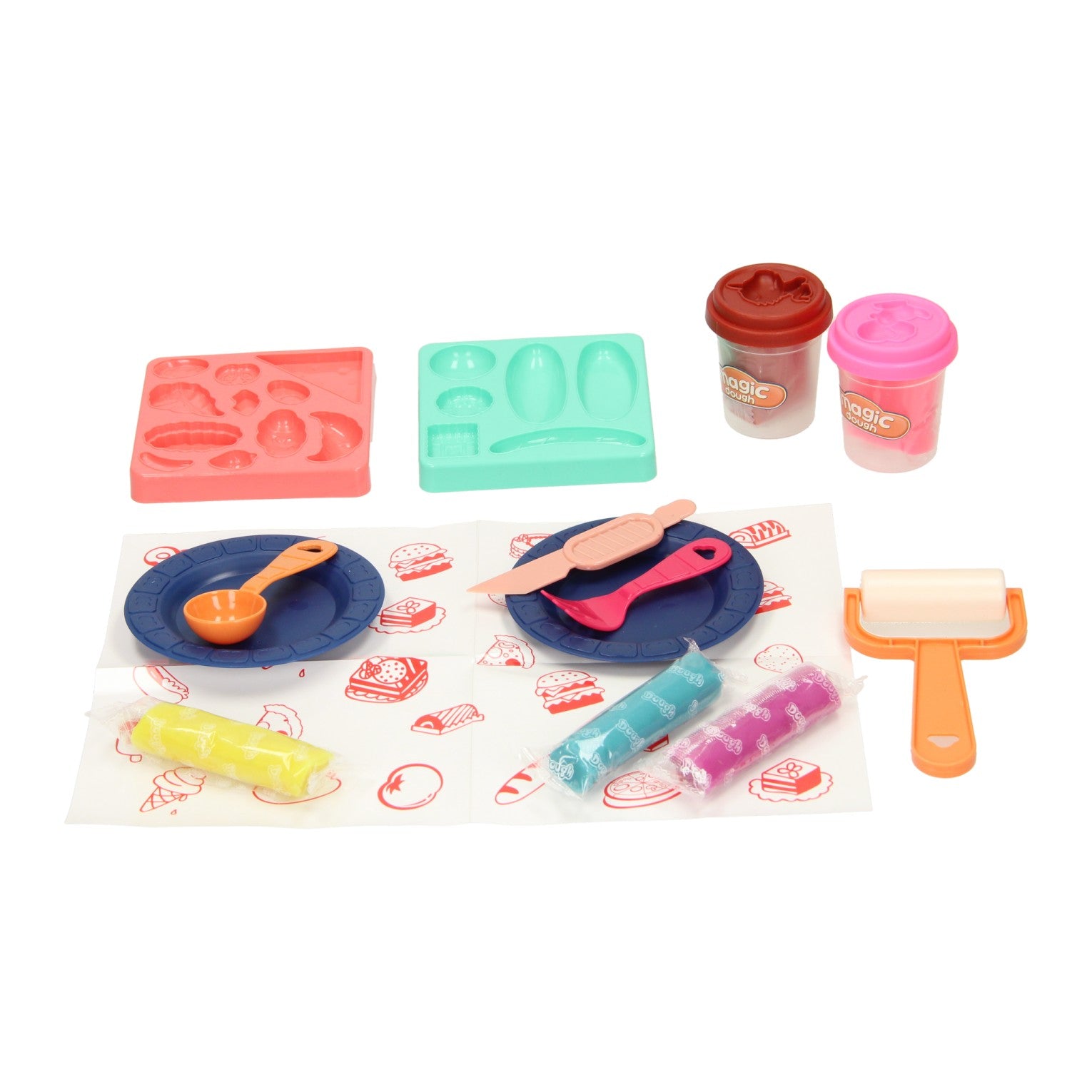 Merkloos sans marque kleiset luxe lunch - 5 kleuren klei